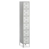 Safco Six-Tier Two-tone Box Locker with Legs - 18'' x 12'' x 78'' - Recessed Locking Handle - Gray - Steel