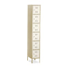 Safco Six-Tier Two-tone Box Locker with Legs - 18'' x 12'' x 78'' - Recessed Locking Handle - Tan - Steel