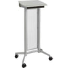 Safco Impromptu Lectern - Rectangle Top - 46.50'' Height x 26.50'' Width x 18.75'' Depth - Assembly Required - Gray, Powder Coated