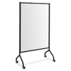 Safco Impromptu Magnetic Whiteboard Screens - White Surface - Black Steel Frame - Rectangle - Magnetic - Marker Tray, Casters - Assembly Required - 1 Each