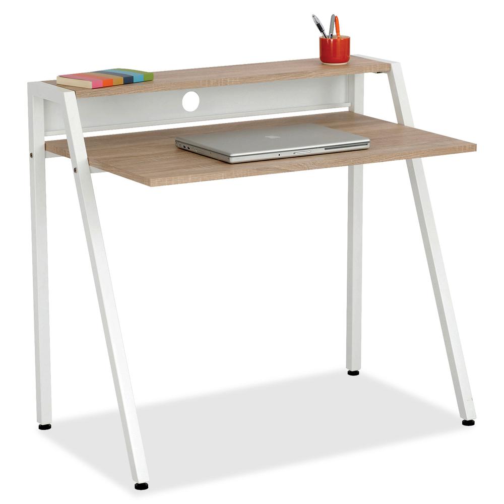 Safco Writing Desk - Laminated Rectangle Top - 37.75'' Table Top Width x 22.75'' Table Top Depth - 34.25'' Height - Assembly Required - Beech