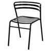 Safco Multipurpose Stacking Metal Chairs - Slate Seat - Slate Back - Black Tubular Steel Frame - Low Back - Four-legged Base - Metal - 2 / Carton