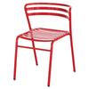 Safco Multipurpose Stacking Metal Chairs - Slate Seat - Slate Back - Red Tubular Steel Frame - Low Back - Four-legged Base - Metal - 2 / Carton