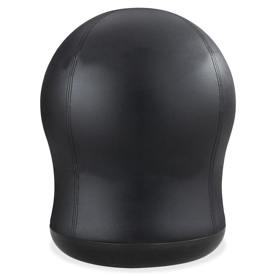 Safco Zenergy Vinyl Swivel Ball Chair - Black Vinyl - Polyester - 1 Each