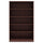 Lorell Laminate Bookcase - 0.8'' Shelf, 36'' x 12''60'' - 5 Shelve(s) - 4 Adjustable Shelf(ves) - Square Edge - Material: Thermofused Laminate (TFL) - Finish: Mahogany