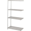 Safco Add-On Unit - 36'' x 18'' - 4 x Shelf(ves) - 1250 lb Load Capacity - Gray - Powder Coated