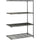 Safco Industrial Wire Shelving Add-On Unit - 48'' x 24'' x 72'' - 4 x Shelf(ves) - 3200 lb Load Capacity - Adjustable Glide, Durable - Black - Powder Coated - Steel - Assembly Required