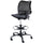 Safco Vue Extended-Height Vinyl Chair - Black Vinyl, Nylon, Polyester Seat - Black Back - 5-star Base - 1 Each