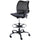 Safco Vue Extended-Height Vinyl Chair - Black Vinyl, Nylon, Polyester Seat - Black Back - 5-star Base - 1 Each