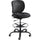 Safco Vue Heavy-duty Stool - Black Vinyl Seat - Black Nylon Back - 5-star Base - Black - 1 Each