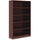 Lorell Laminate Bookcase - 0.8'' Shelf, 36'' x 12''60'' - 5 Shelve(s) - 4 Adjustable Shelf(ves) - Square Edge - Material: Thermofused Laminate (TFL) - Finish: Mahogany