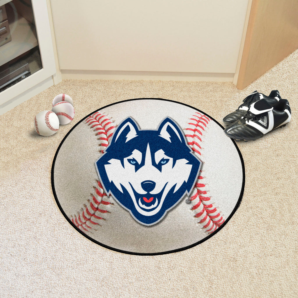 Fanmats - University of Connecticut Baseball Mat 27'' diameter