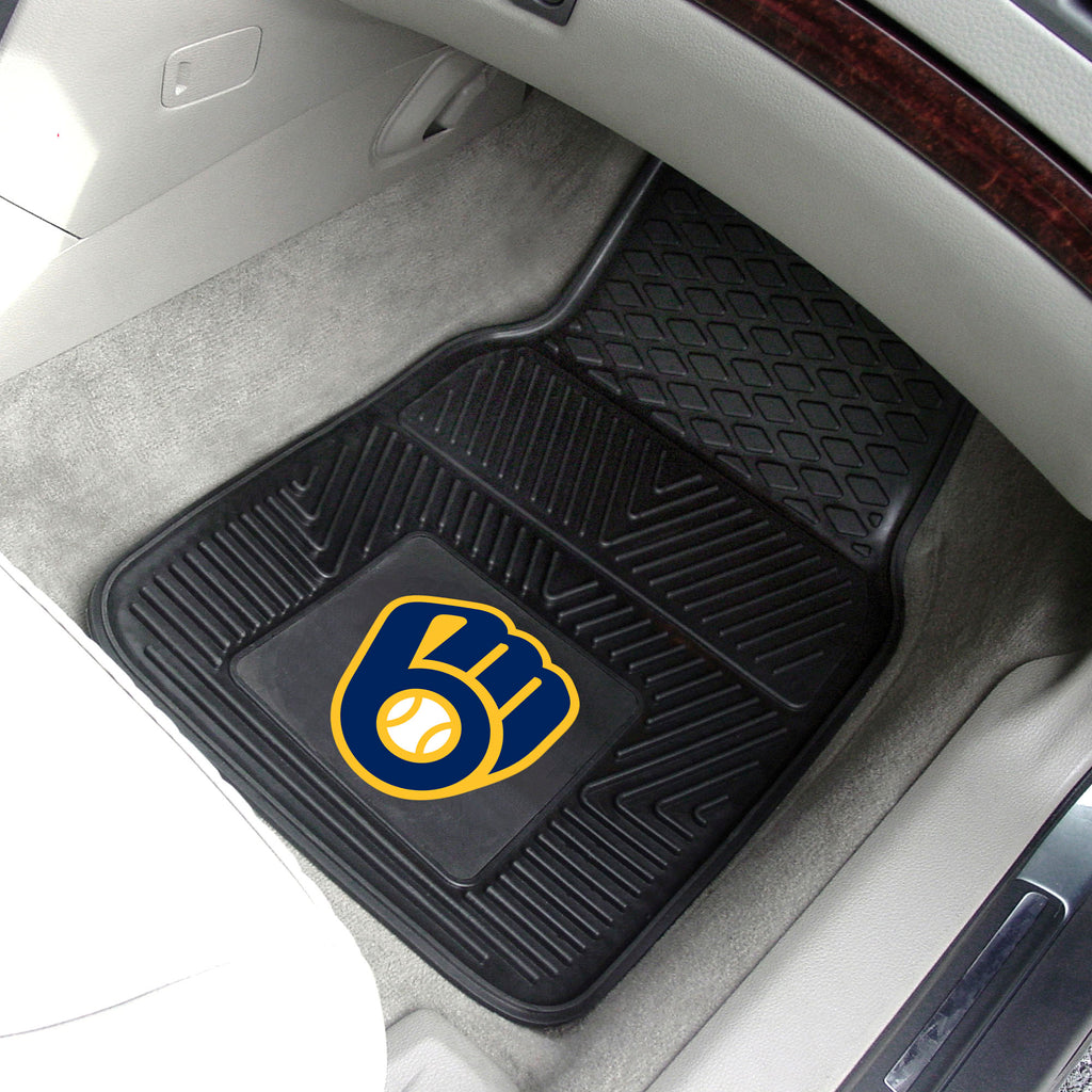 Fanmats - MLB - Milwaukee Brewers 2-pc Vinyl Car Mat Set 17''x27''