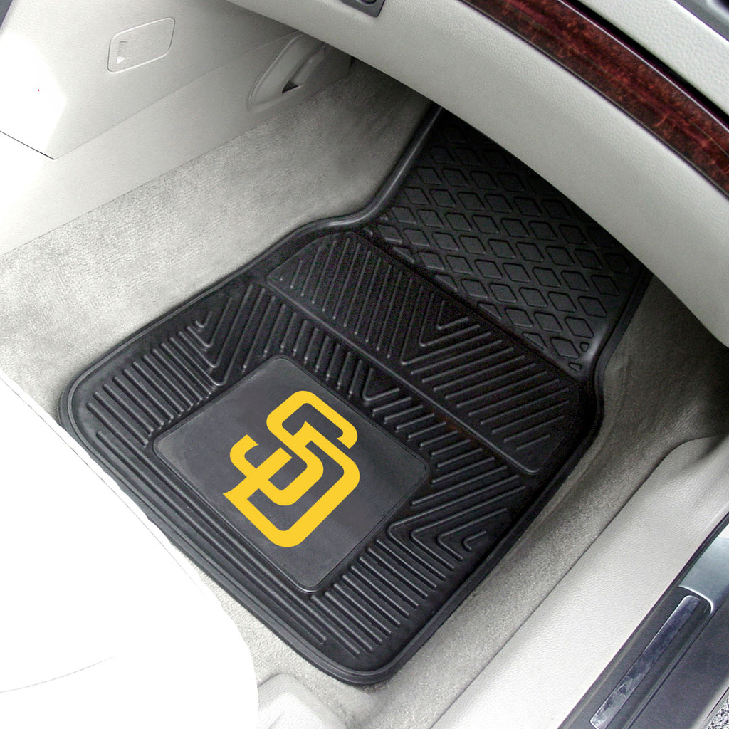 Fanmats - MLB - San Diego Padres 2-pc Vinyl Car Mat Set 17''x27''