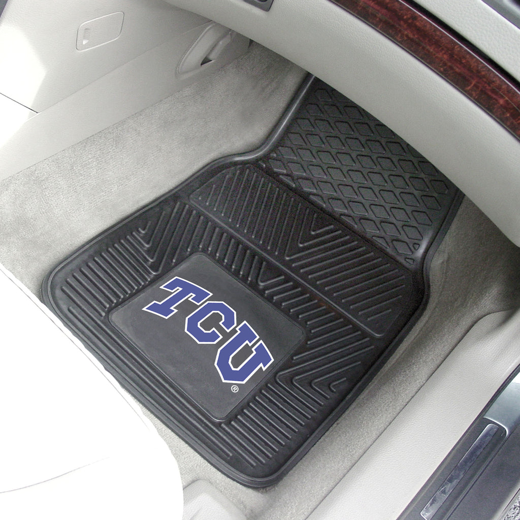 Fanmats - Texas Christian University 2-pc Vinyl Car Mat Set 17''x27''