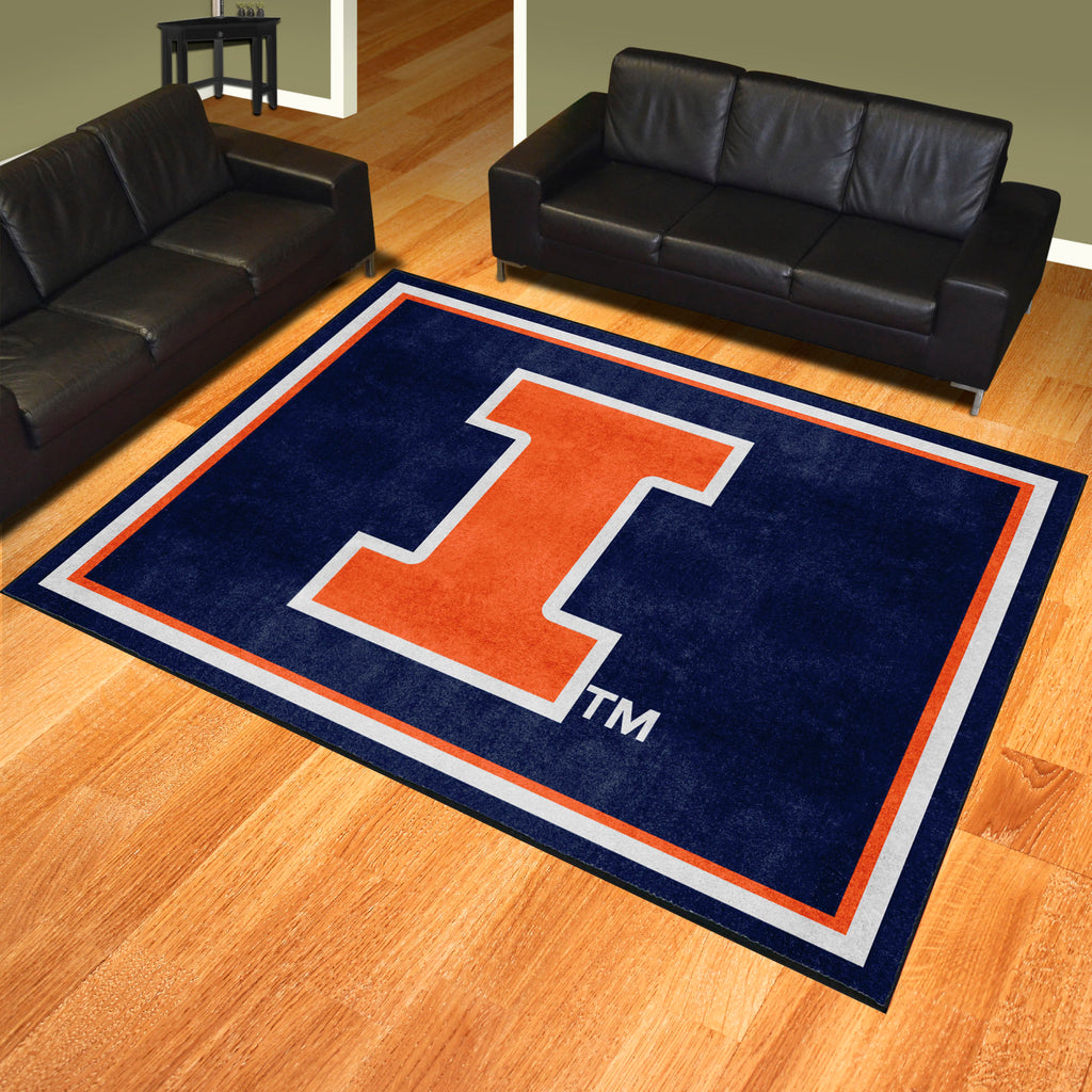 Fanmats - University of Illinois 8x10 Rug 87''x117''