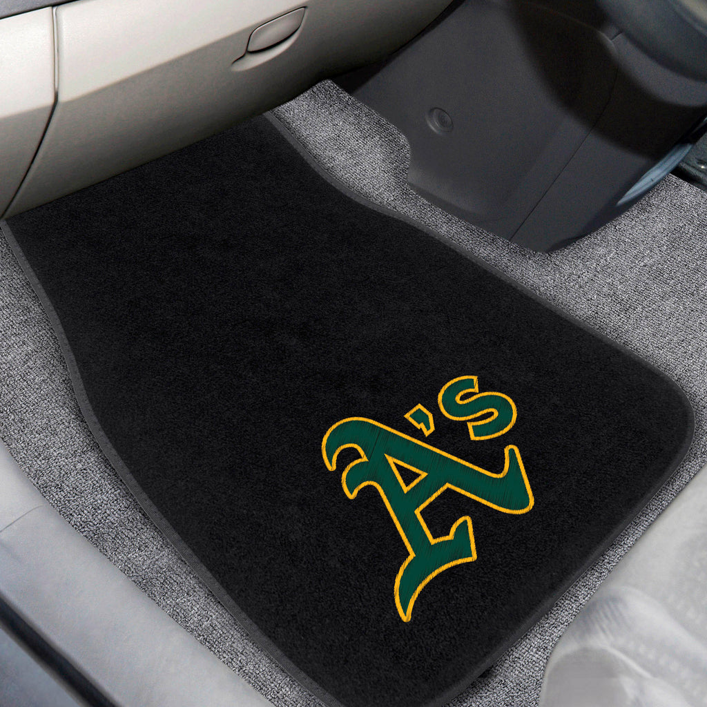Fanmats - MLB - Oakland Athletics 2-pc Embroidered Car Mat Set 17''x25.5''