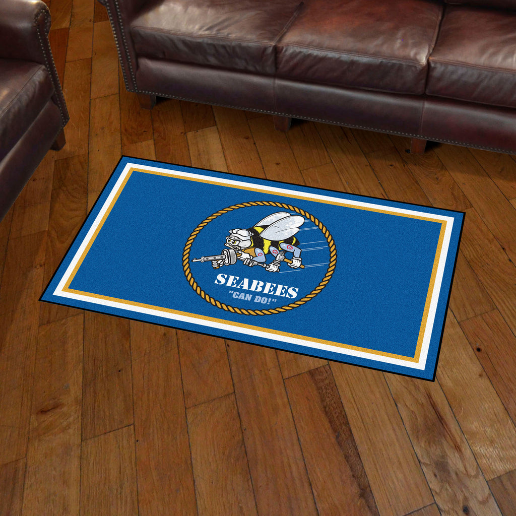Fanmats - U.S. Navy - SEABEES 3x5 Rug 36''x 60''