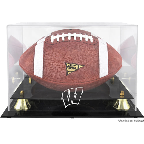 Wisconsin Badgers Golden Classic Football Display Case with Mirror Back