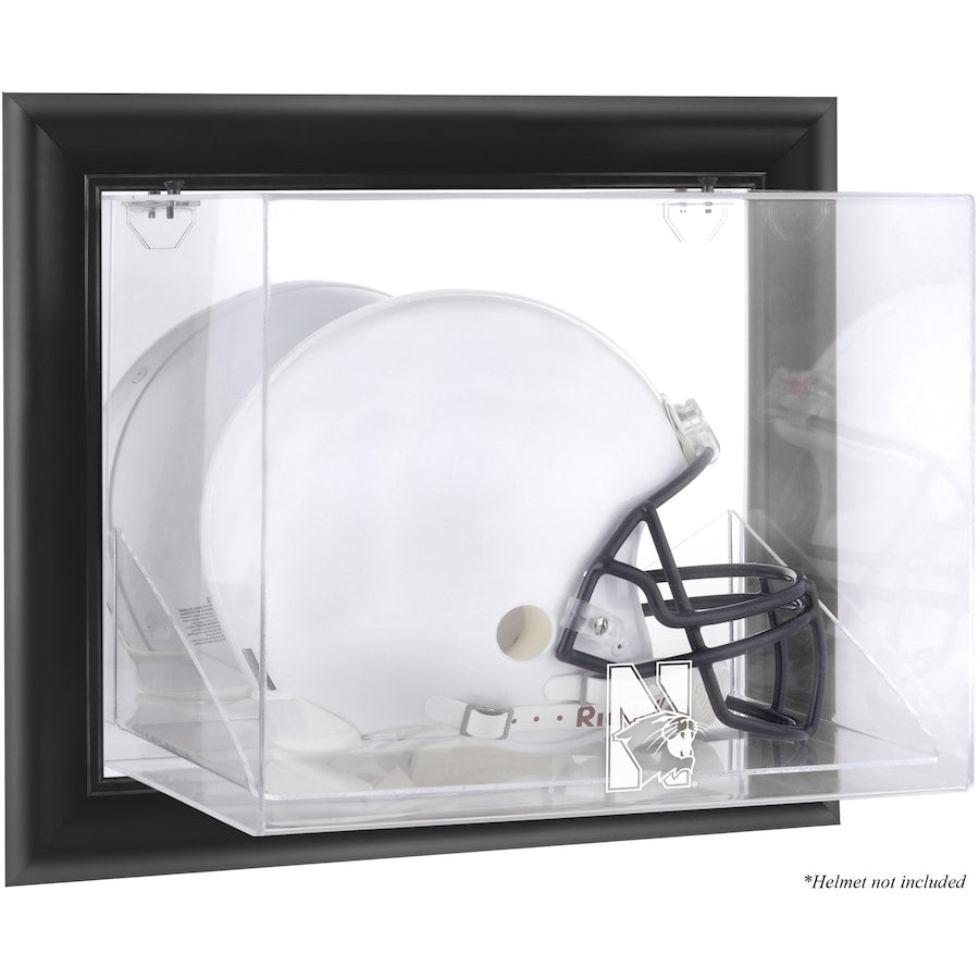 Northwestern Wildcats Black Framed Wall-Mountable Helmet Display Case