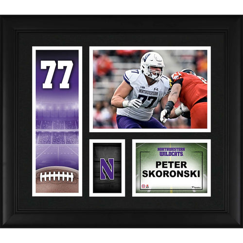 Peter Skoronski Northwestern Wildcats Framed 15'' x 17'' Player Collage