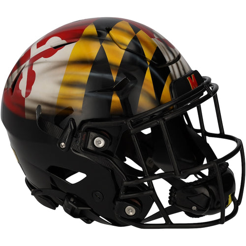 Maryland Terrapins Team-Issued Black Helmet from the 2021 NCAA Football Season - XJ05529561