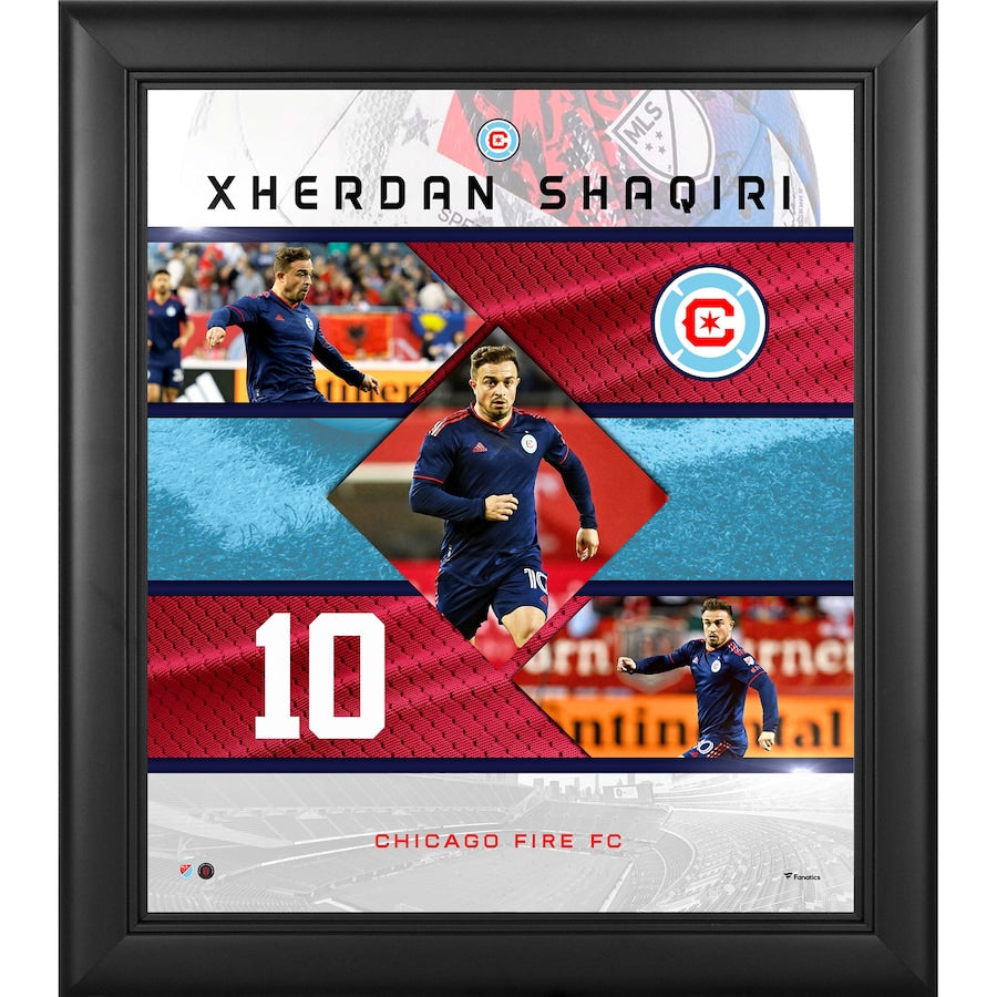 Xherdan Shaqiri Chicago Fire Framed 15'' x 17'' Stitched Stars Collage