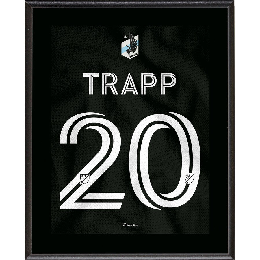 Wil Trapp Minnesota United FC 10.5'' x 13'' Minnesota Night Jersey Style Number 20 Sublimated Plaque