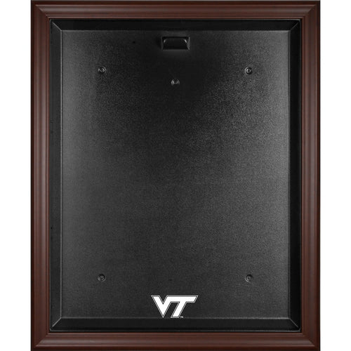 Virginia Tech Hokies Brown Framed Logo Jersey Display Case