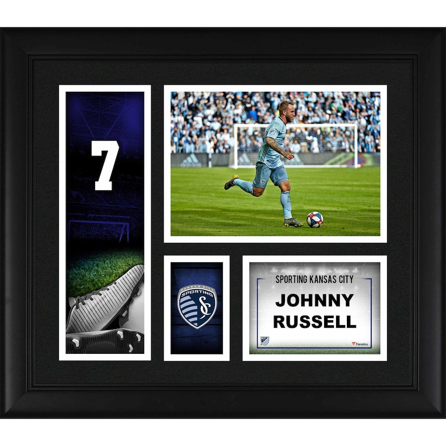 Johnny Russell Sporting Kansas City Framed 15'' x 17'' Player Collage