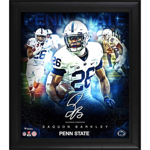Saquon Barkley Penn State Nittany Lions Framed 15'' x 17'' Stars of the Game Collage - Facsimile Signature