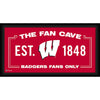 Wisconsin Badgers Framed 10'' x 20'' Fan Cave Collage