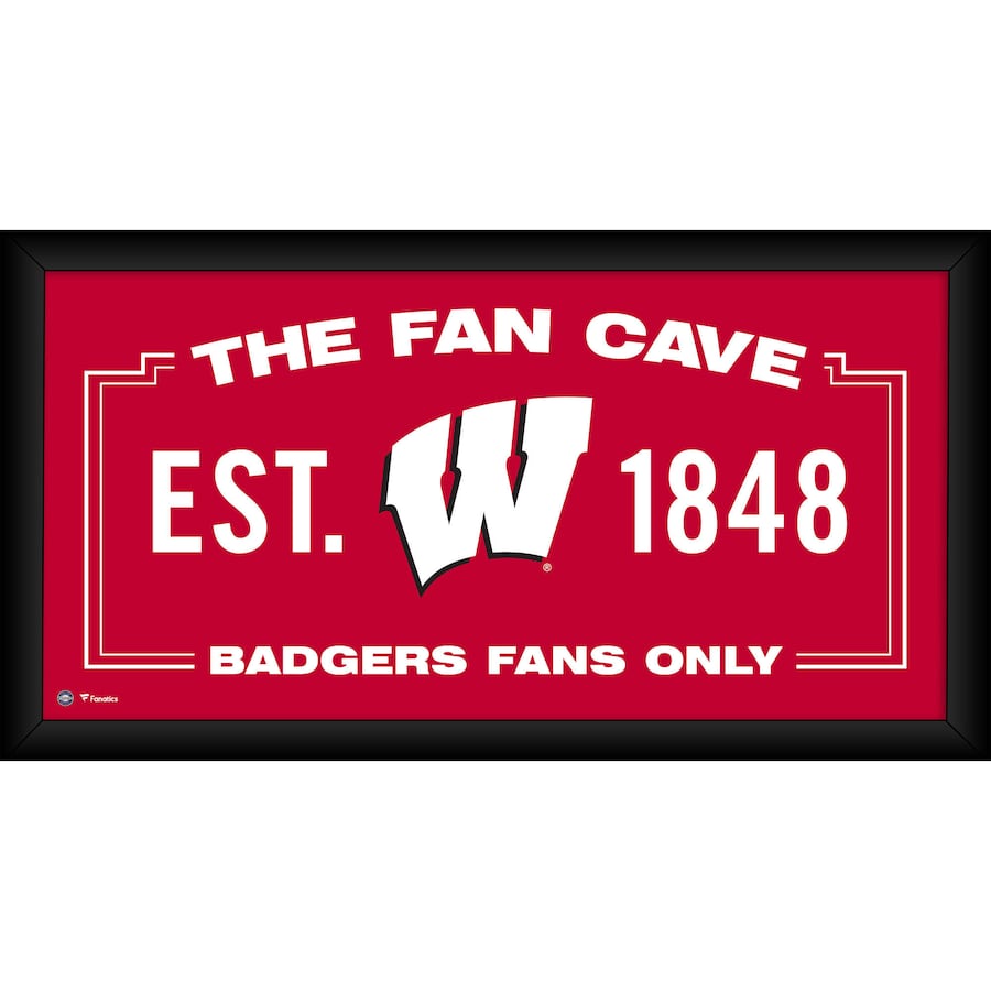 Wisconsin Badgers Framed 10'' x 20'' Fan Cave Collage