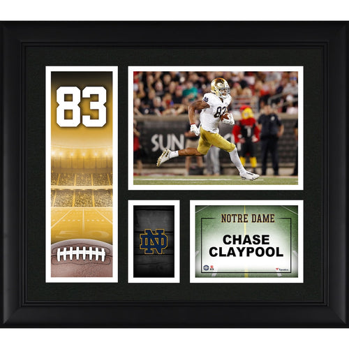 Chase Claypool Notre Dame Fighting Irish Framed 15'' x 17'' Player Core Collage