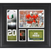 Ed Reed Miami Hurricanes Framed 15'' x 17'' Player Core Collage