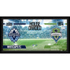 Vancouver Whitecaps FC vs. Seattle Sounders FC Framed 10'' x 20'' House Divided Collage
