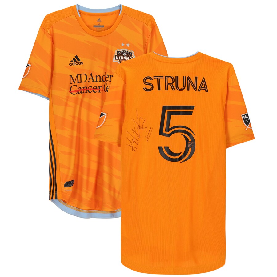 Kiki Struna Houston Dynamo FC Autographed Match-Used #5 Orange Jersey from the 2020 MLS Season
