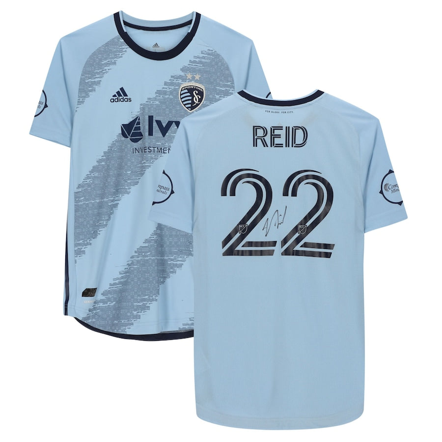 Winston Reid Sporting Kansas City Autographed Match-Used #22 Blue Jersey from the 2020 MLS Season