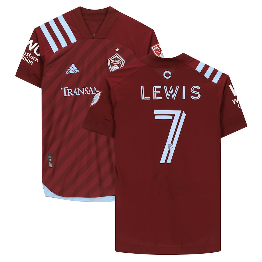 Jonathan Lewis Colorado Rapids Autographed Match-Used #7 Maroon Jersey from the 2020 MLS Season