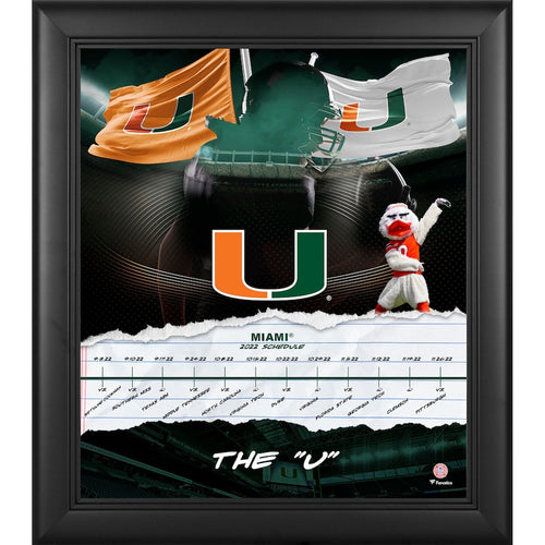 Miami Hurricanes Framed 15'' x 17'' 2022 Game Day Schedule Collage