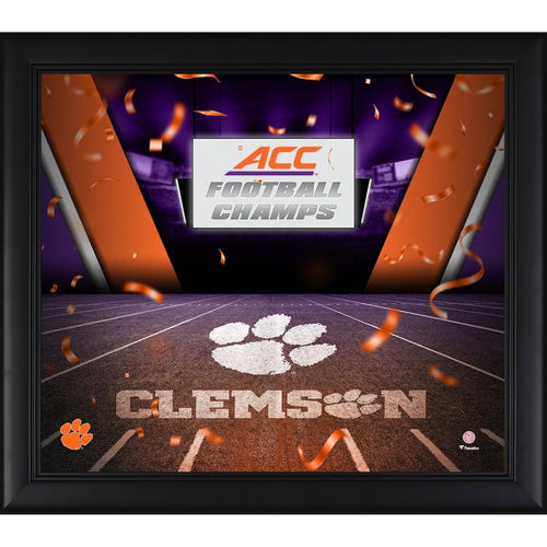 Clemson Tigers 2022 ACC Football Conference Champions Framed 15'' x 17'' Collage
