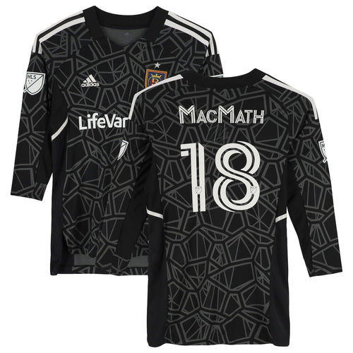 Zac MacMath Real Salt Lake Autographed Match-Used #18 Black Jersey from the 2022 MLS Season