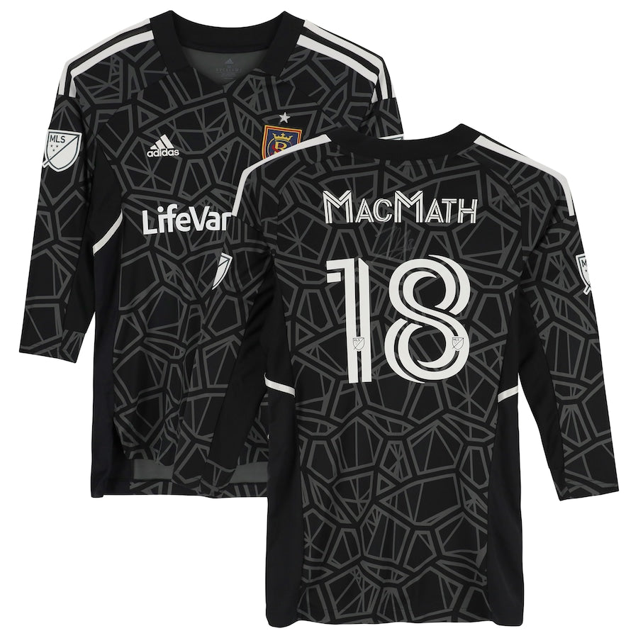 Zac MacMath Real Salt Lake Autographed Match-Used #18 Black Jersey from the 2022 MLS Season