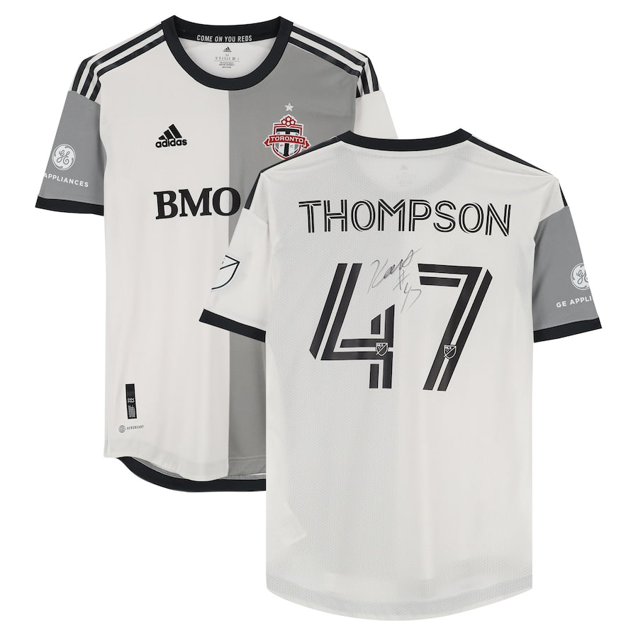 Kosi Thompson Toronto FC Autographed Game-Used #47 White Jersey from the 2022 MLS Season - Size M