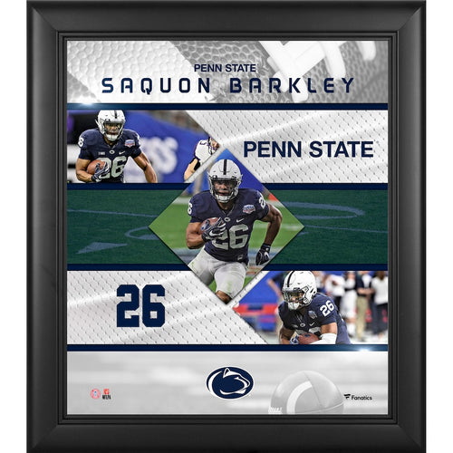 Saquon Barkley Penn State Nittany Lions Framed 15'' x 17'' Stitched Stars Collage