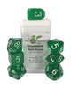 Role 4 Initiative - Role 4 Initiative Set Of 7 Dice With Arch D4 Translucent Dark Green With White