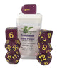 Role 4 Initiative - Role 4 Initiative Set Of 7 Dice With Arch D4 Translucent Dark Purple With Yellow