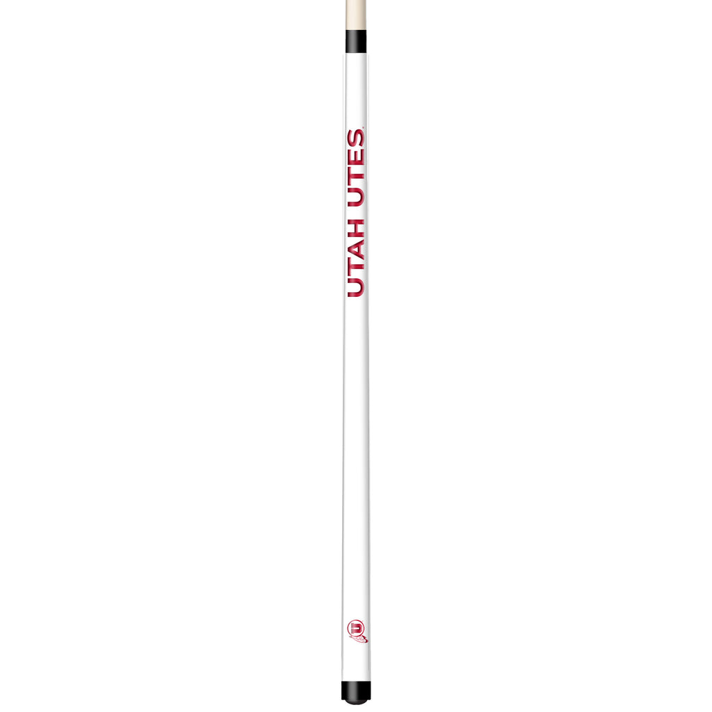 UTAH ENGRAVED BILLIARD CUE WHITE / RED - UTABCE101-JR