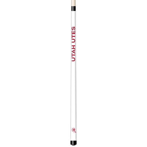 UTAH ENGRAVED BILLIARD CUE WHITE / RED - UTABCE101-JR