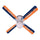 VIRGINIA CEILING FAN - 42'' BLUE/ORANGE - UVAFAN100-42